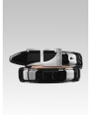 BELT Tucci in leather with metal buckle